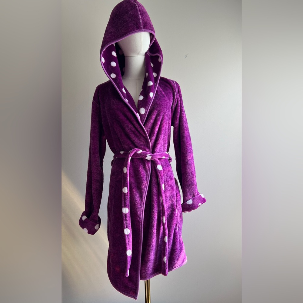 Reversible Joe Boxer Plush Purple Robe - Picture 3 of 9